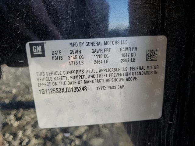 1G1125S3XJU135248 | 2018 CHEVROLET IMPALA PRE