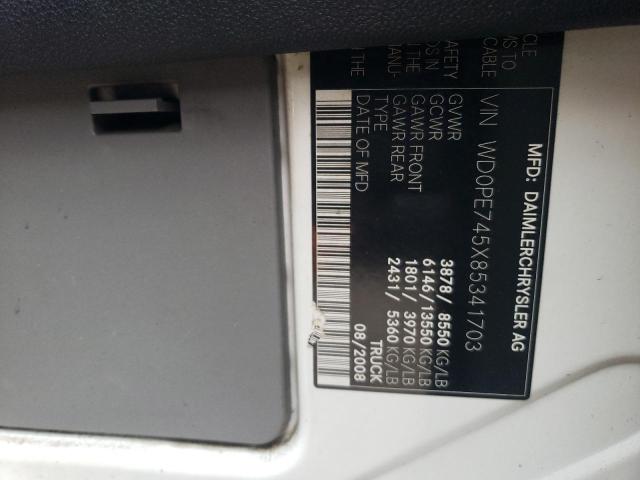 2008 Dodge Sprinter 2500 VIN: WD0PE745X85341703 Lot: 79500163