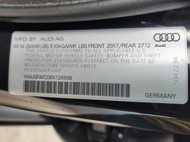 WAUGFAFC0EN126998 | 2014 Audi a6 premium plus