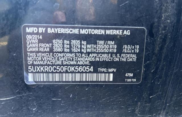 VIN 5UXKR0C50F0K56054 2015 BMW X5, Xdrive35I no.10