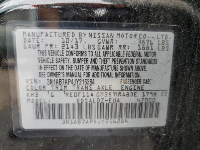 3N1AB7AP4JY216284 | 2018 NISSAN SENTRA S