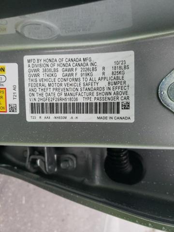 2HGFE2F29RH518036 | 2024 Honda civic lx