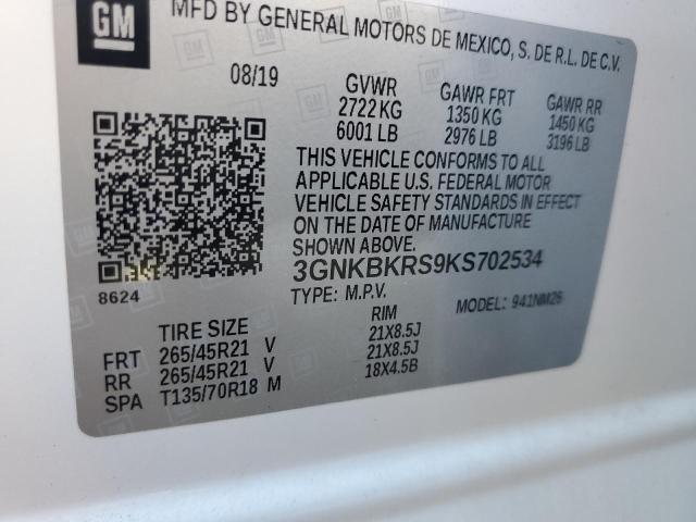 3GNKBKRS9KS702534 | 2019 CHEVROLET BLAZER PRE