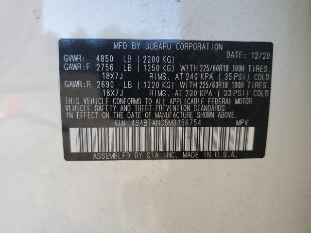 4S4BTANC5M3156754 | 2021 SUBARU OUTBACK LI