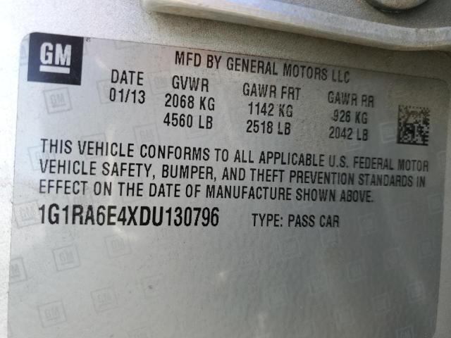 VIN 1G1RA6E4XDU130796 2013 Chevrolet Volt no.12