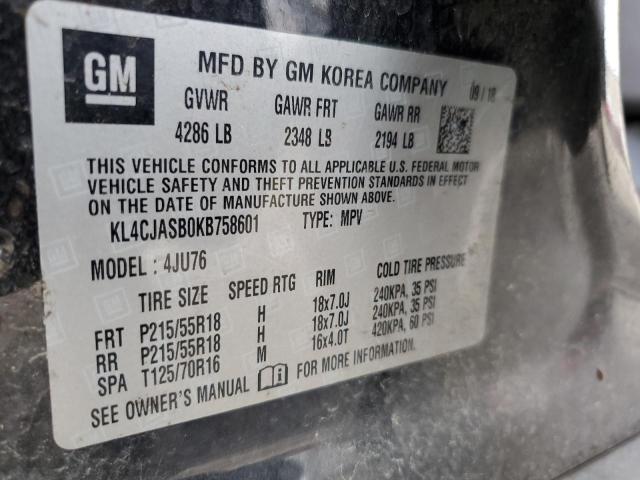 2019 BUICK ENCORE PRE KL4CJASB0KB758601