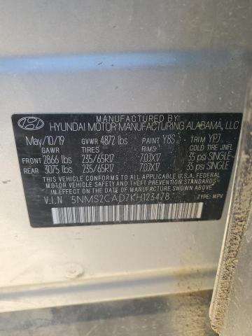 2019 HYUNDAI SANTA FE S - 5NMS2CAD7KH123478
