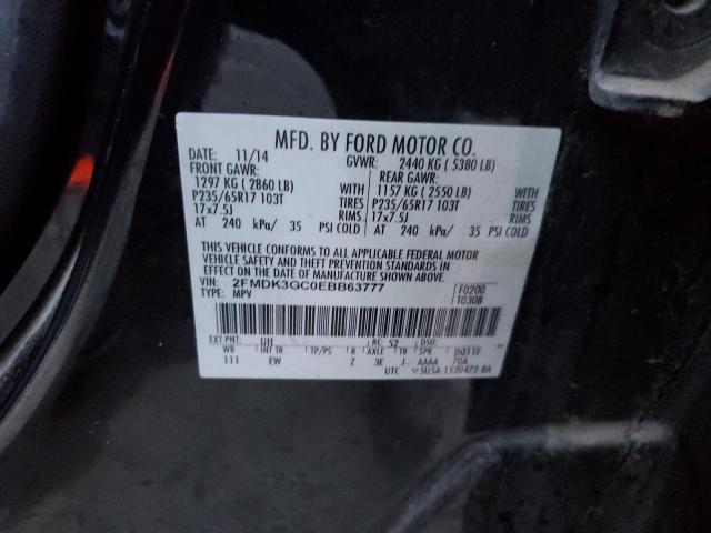 2FMDK3GC0EBB63777 | 2014 FORD EDGE SE