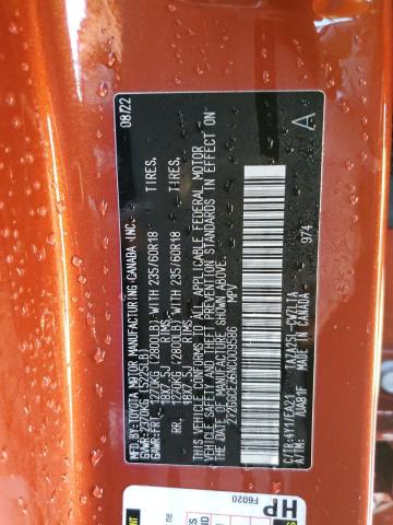 2022 LEXUS NX 350 2T2GGCEZ6NC009586