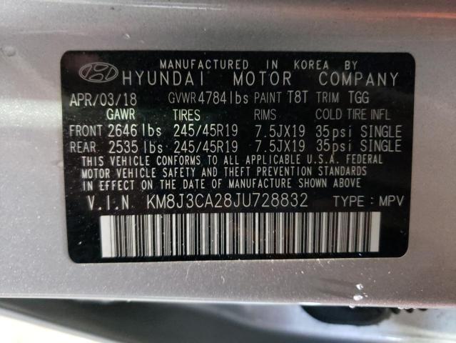 2018 HYUNDAI TUCSON VAL - KM8J3CA28JU728832