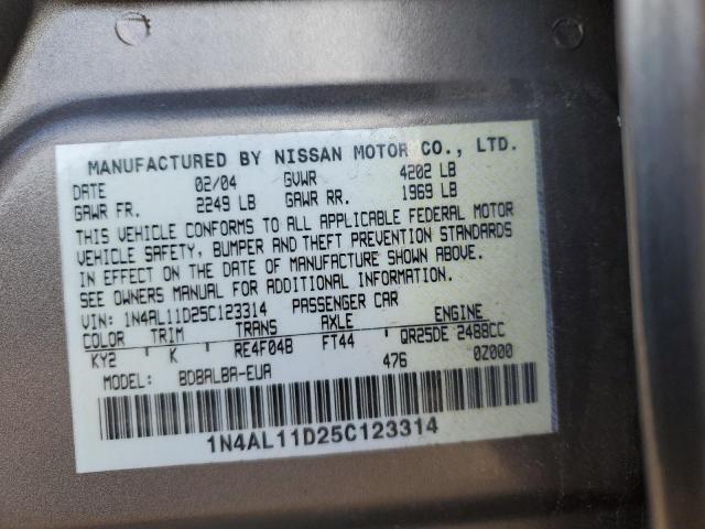 1N4AL11D25C123314 | 2005 Nissan altima s