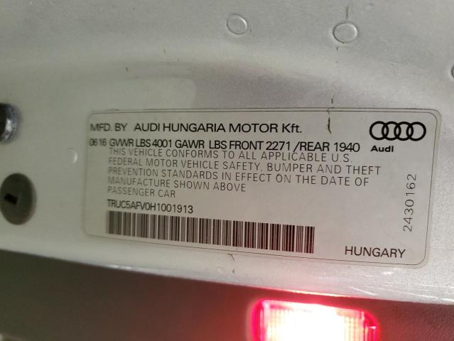 2017 AUDI TT TRUC5AFV0H1001913