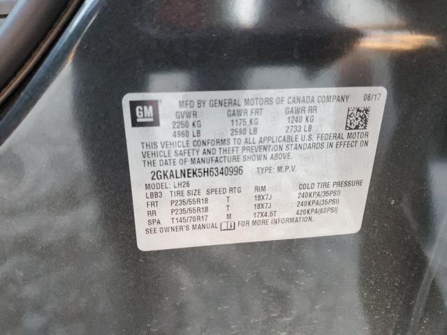 2GKALNEK5H6340996 | 2017 GM c terrain sle