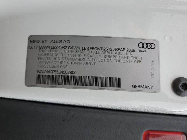 WAUYNGF55JN002800 2018 AUDI A5, photo no. 12