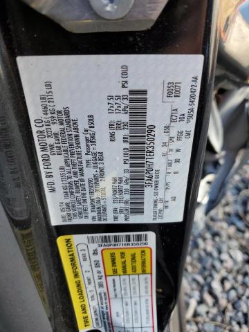 3FA6P0H71ER350290 | 2014 FORD FUSION SE