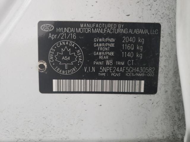 2016 HYUNDAI SONATA SE - 5NPE24AF5GH430582