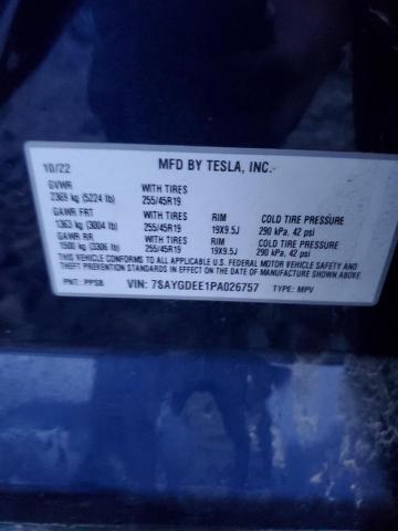 7SAYGDEE1PA026757 | 2023 TESLA MODEL Y