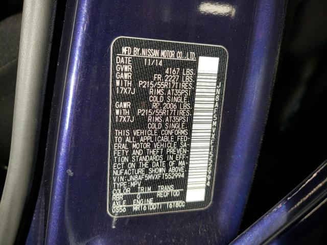 2015 NISSAN JUKE S - JN8AF5MVXFT552994