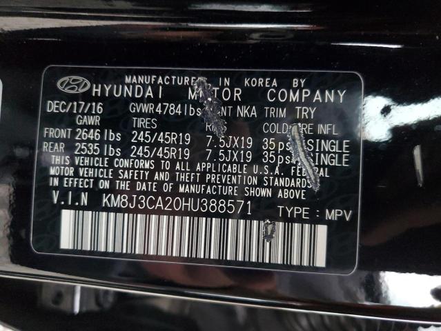 KM8J3CA20HU388571 | 2017 HYUNDAI TUCSON LIM