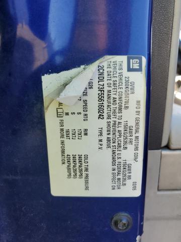 2005 Chevrolet Equinox Lt VIN: 2CNDL73F556160242 Lot: 52206174