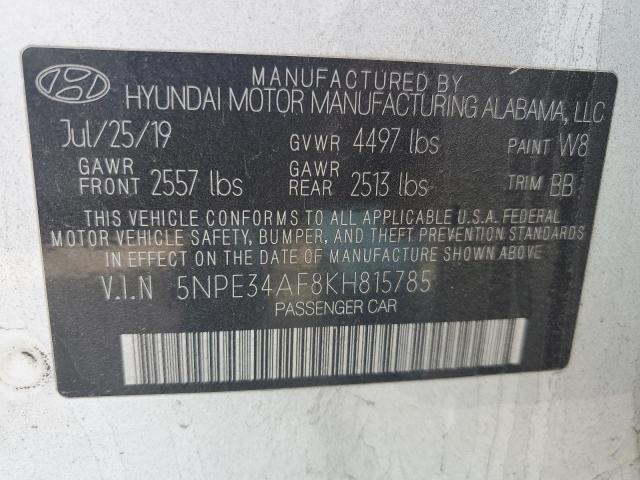 5NPE34AF8KH815785 | 2019 HYUNDAI SONATA LIM