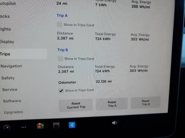 5YJ3E1EBXNF234587 | 2022 TESLA MODEL 3