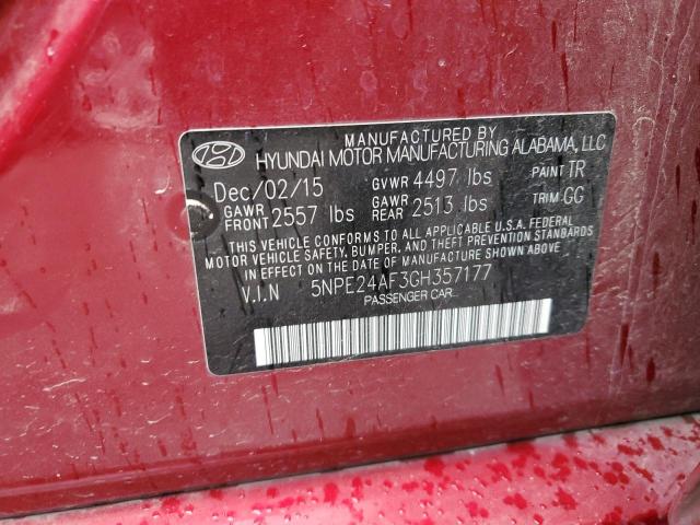 5NPE24AF3GH357177 2016 HYUNDAI SONATA - Image 12