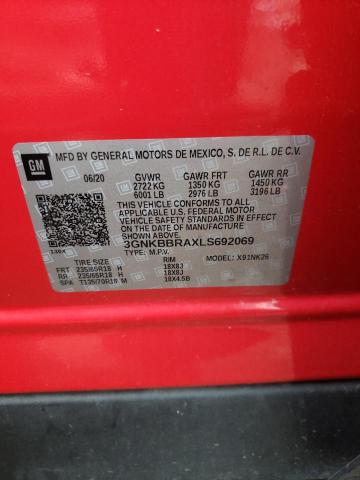 3GNKBBRAXLS692069 | 2020 CHEVROLET BLAZER 1LT