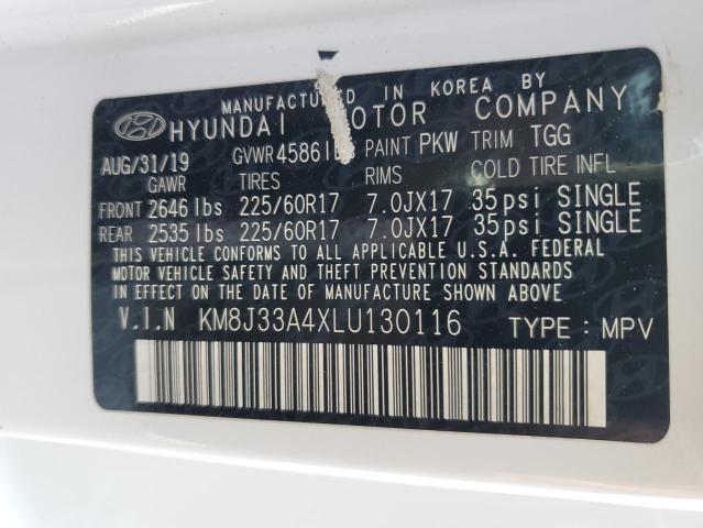 KM8J33A4XLU130116 | 2020 HYUNDAI TUCSON LIM