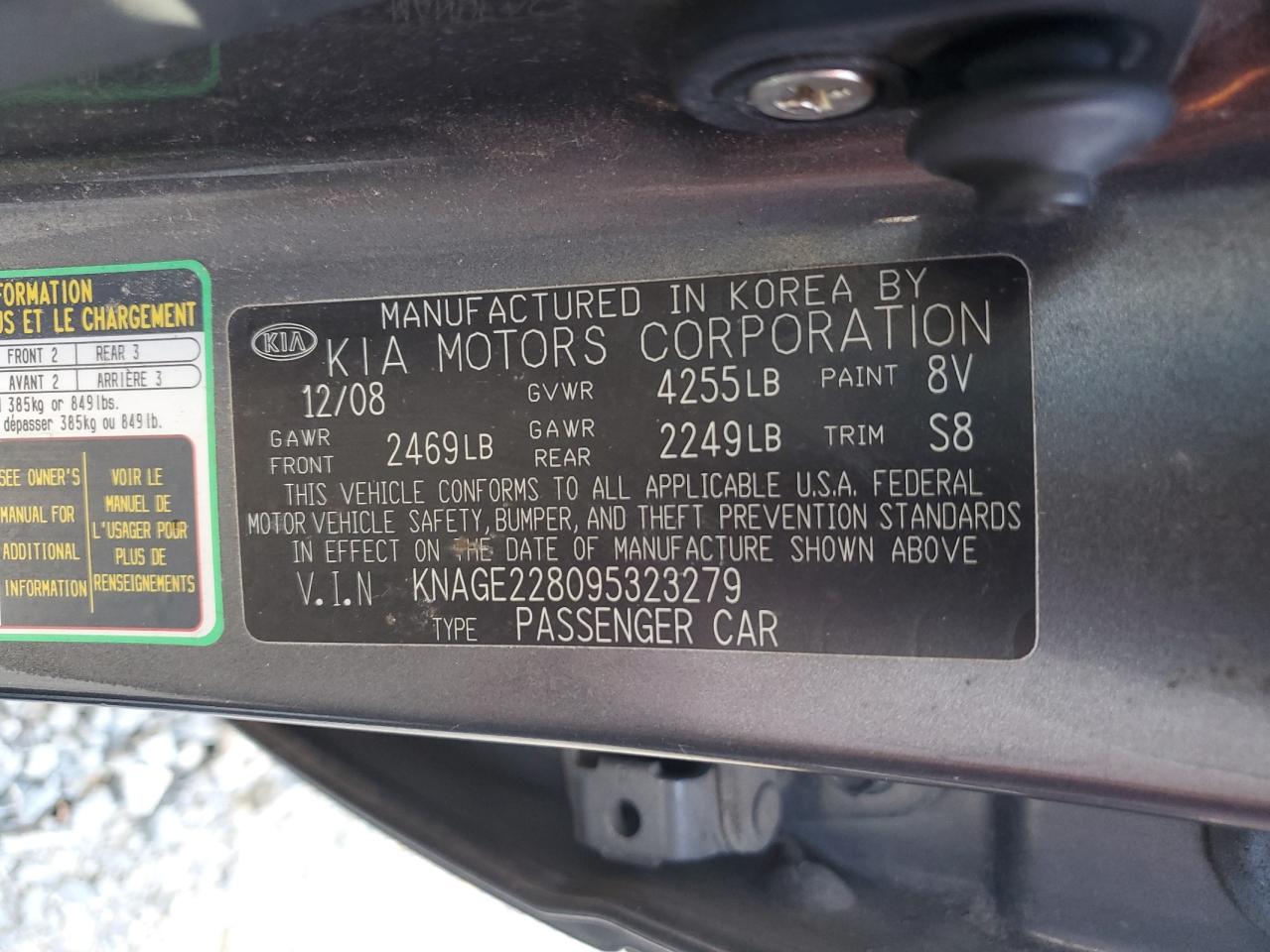 knage228095323279 KNAGE228095323279 2009 Kia Optima Lx