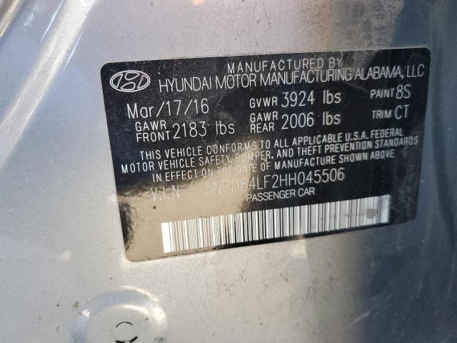 5NPD84LF2HH045506 | 2017 Hyundai elantra se