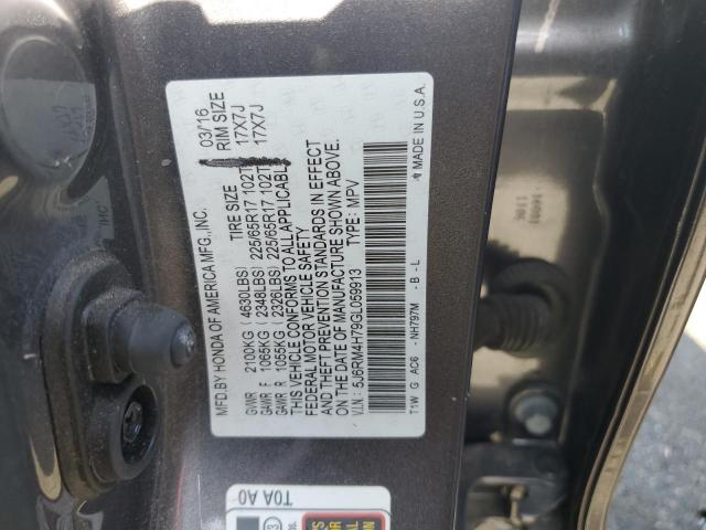 5J6RM4H79GL059913 | 2016 HONDA CR-V EXL