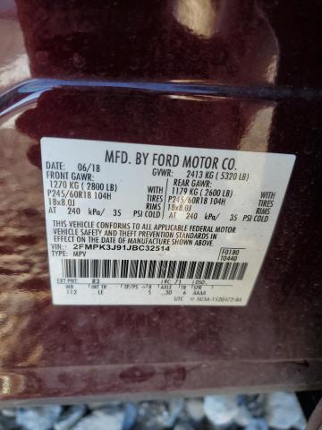 2018 Ford Edge Sel VIN: 2FMPK3J91JBC32514 Lot: 79237093