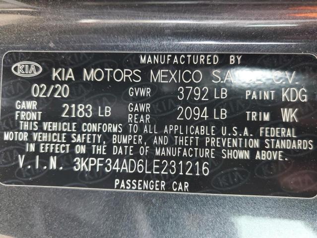 3KPF34AD6LE231216 Kia Forte GT L 12