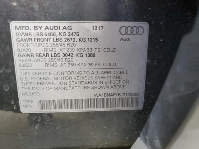 WA1BNAFY6J2103890 | 2018 AUDI Q5 PREMIUM