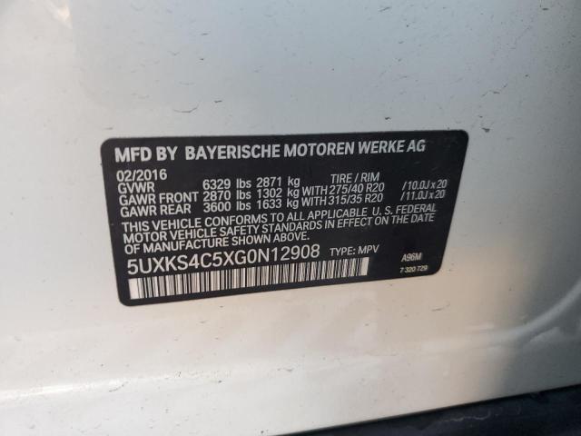 5UXKS4C5XG0N12908 2016 BMW X5, photo no. 12