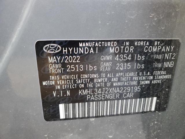 KMHL34J2XNA229195 | 2022 HYUNDAI SONATA LIM