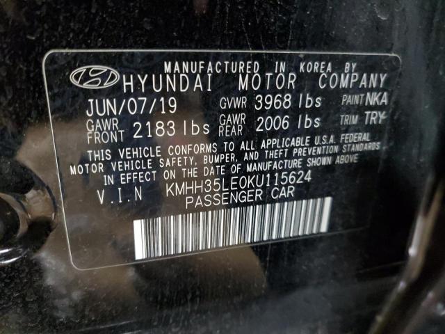 KMHH35LE0KU115624 | 2019 HYUNDAI ELANTRA GT