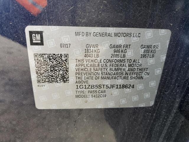 1G1ZB5ST5JF118624 | 2018 CHEVROLET MALIBU LS