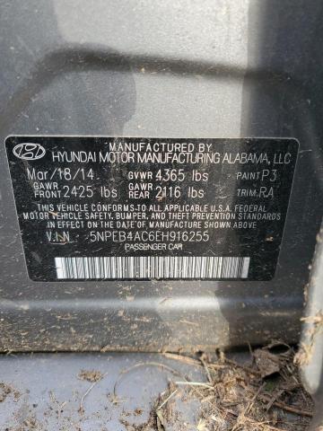 5NPEB4AC6EH916255 | 2014 HYUNDAI SONATA GLS