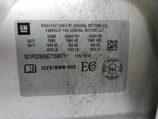 1G1PC5SH9C7130871 2012 Chevrolet Cruze Ls