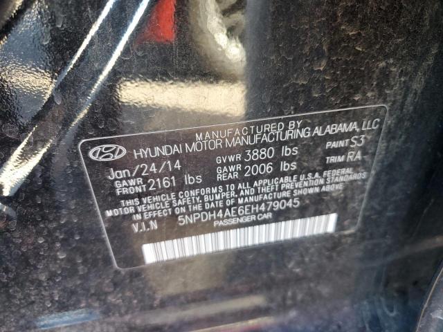 5NPDH4AE6EH479045 | 2014 HYUNDAI ELANTRA SE