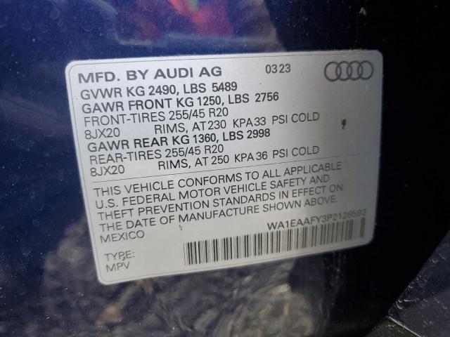 WA1EAAFY3P2126593 | 2023 AUDI Q5 PREMIUM