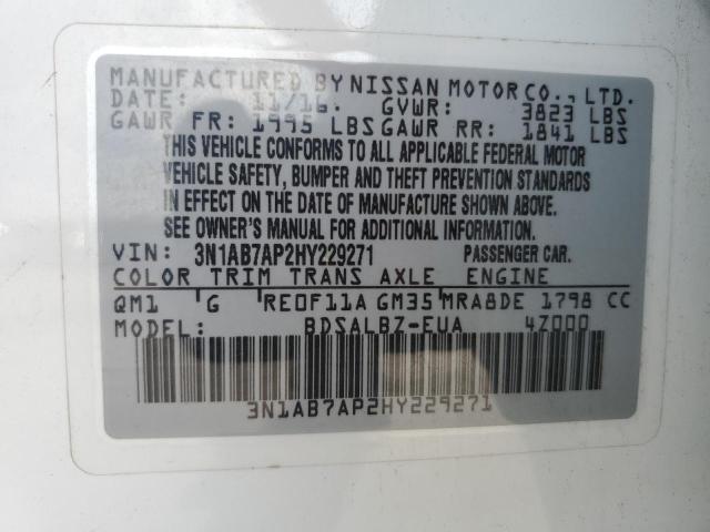 3N1AB7AP2HY229271 | 2017 NISSAN SENTRA S