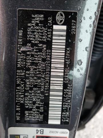 2008 Toyota Avalon Xl VIN: 4T1BK36B38U269820 Lot: 78495363