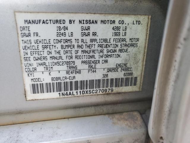 1N4AL11DX5C270979 2005 Nissan Altima S