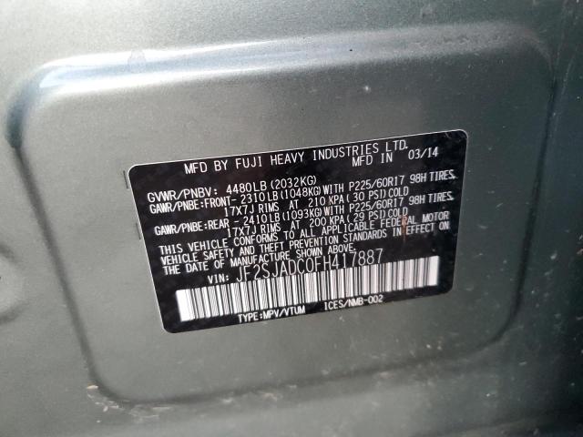 JF2SJADC0FH417887 | 2015 SUBARU FORESTER 2