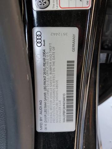 WAU2FBFC8HN034610 | 2017 AUDI S7 PRESTIG