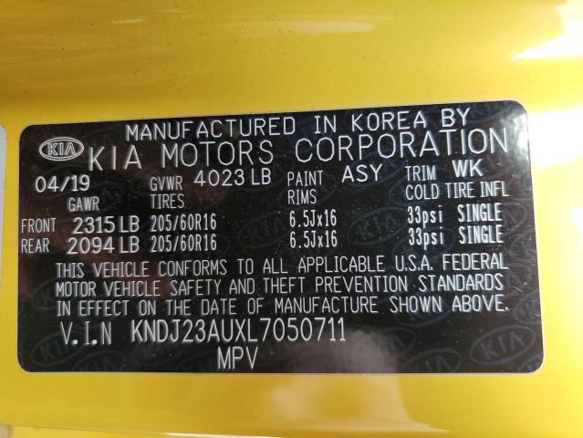 VIN KNDJ23AUXL7050711 2020 KIA SOUL no.12