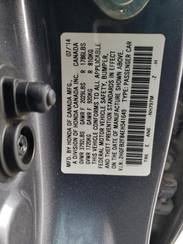 2HGFB2F84EH541649 | 2014 HONDA CIVIC EX